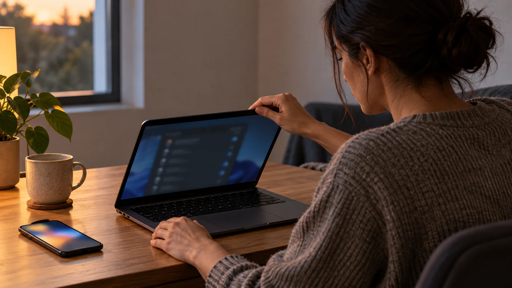 Person isolating a Windows computer after a suspicious message