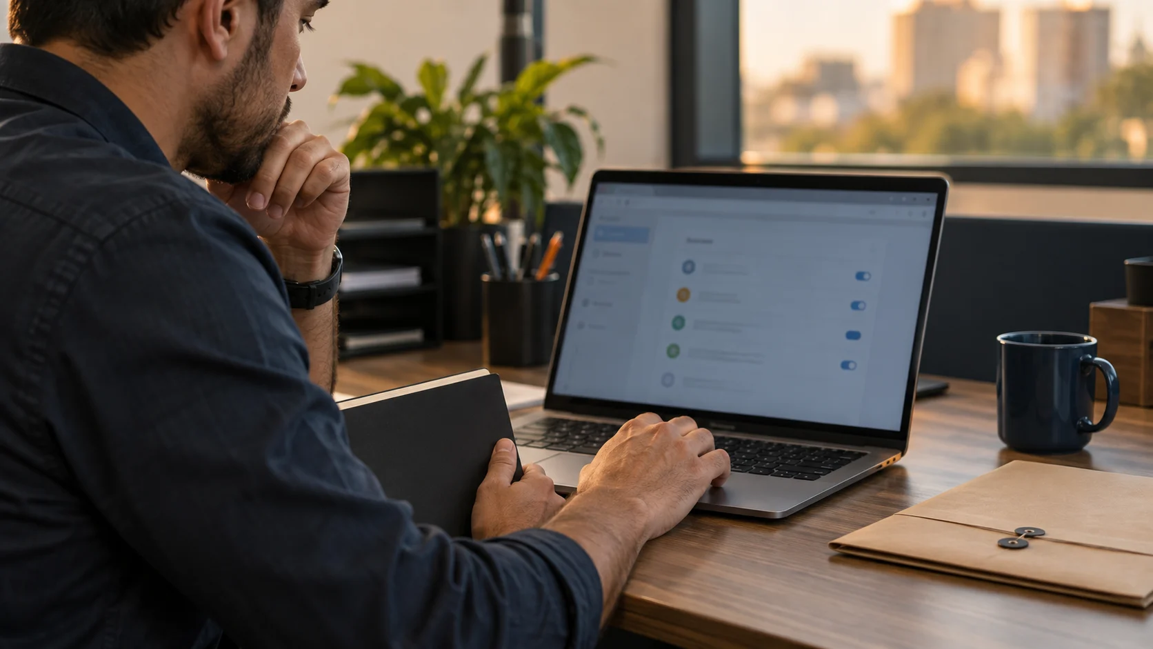 Administrator checking a Chrome extension on an isolated banking workstation
