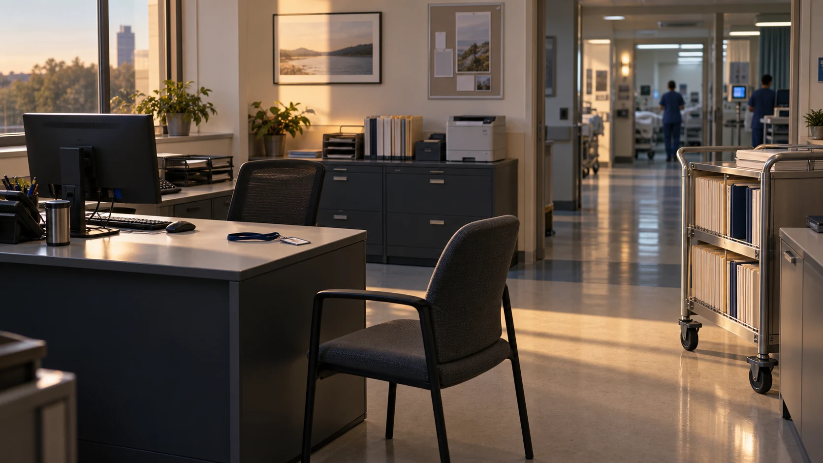 Poste administratif hospitalier isolé pendant une enquête de sécurité