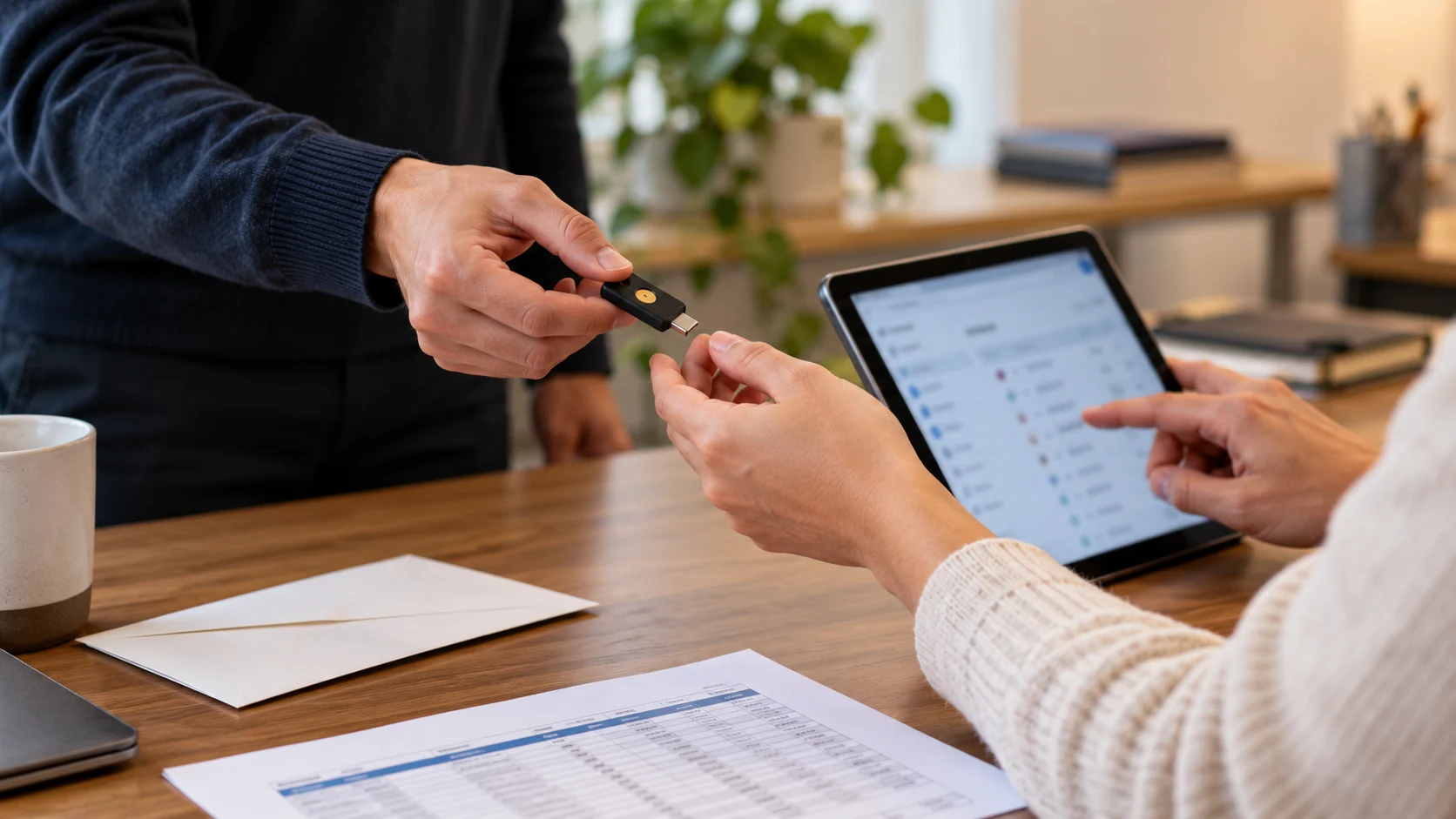Practical account security check for how to share a password securely