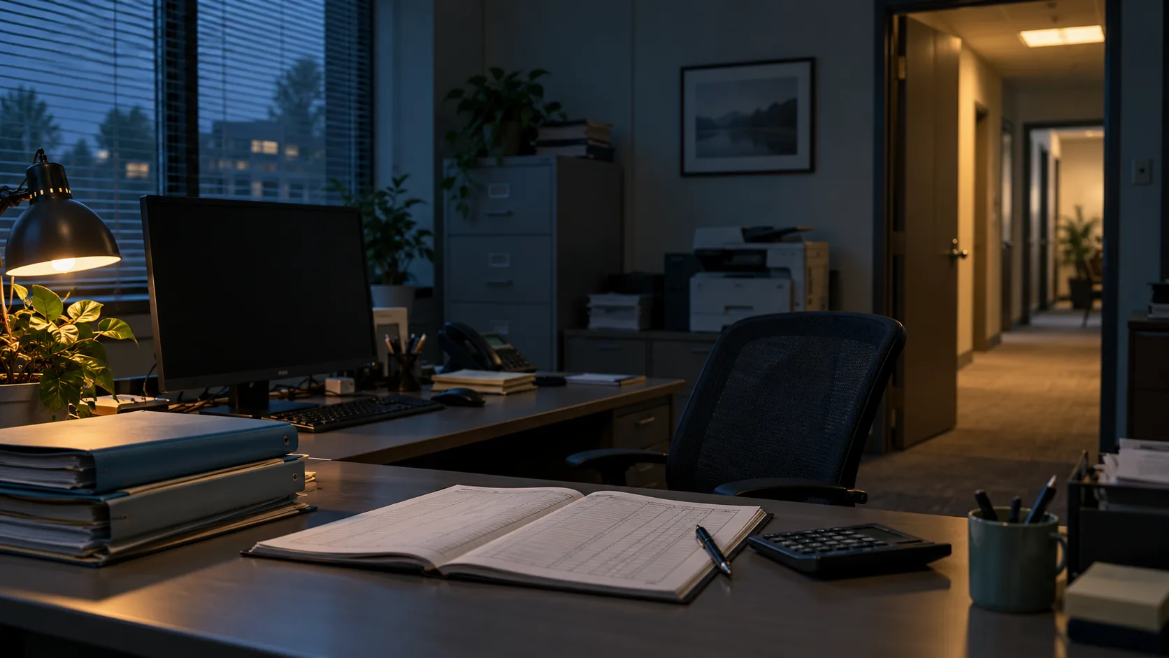 An empty regional office after an IT disruption