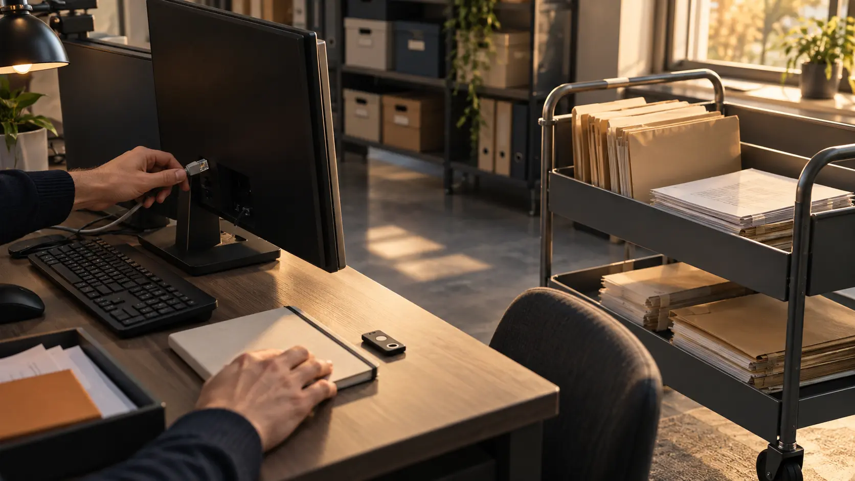 Poste isolé et dossiers de factures après une alerte
